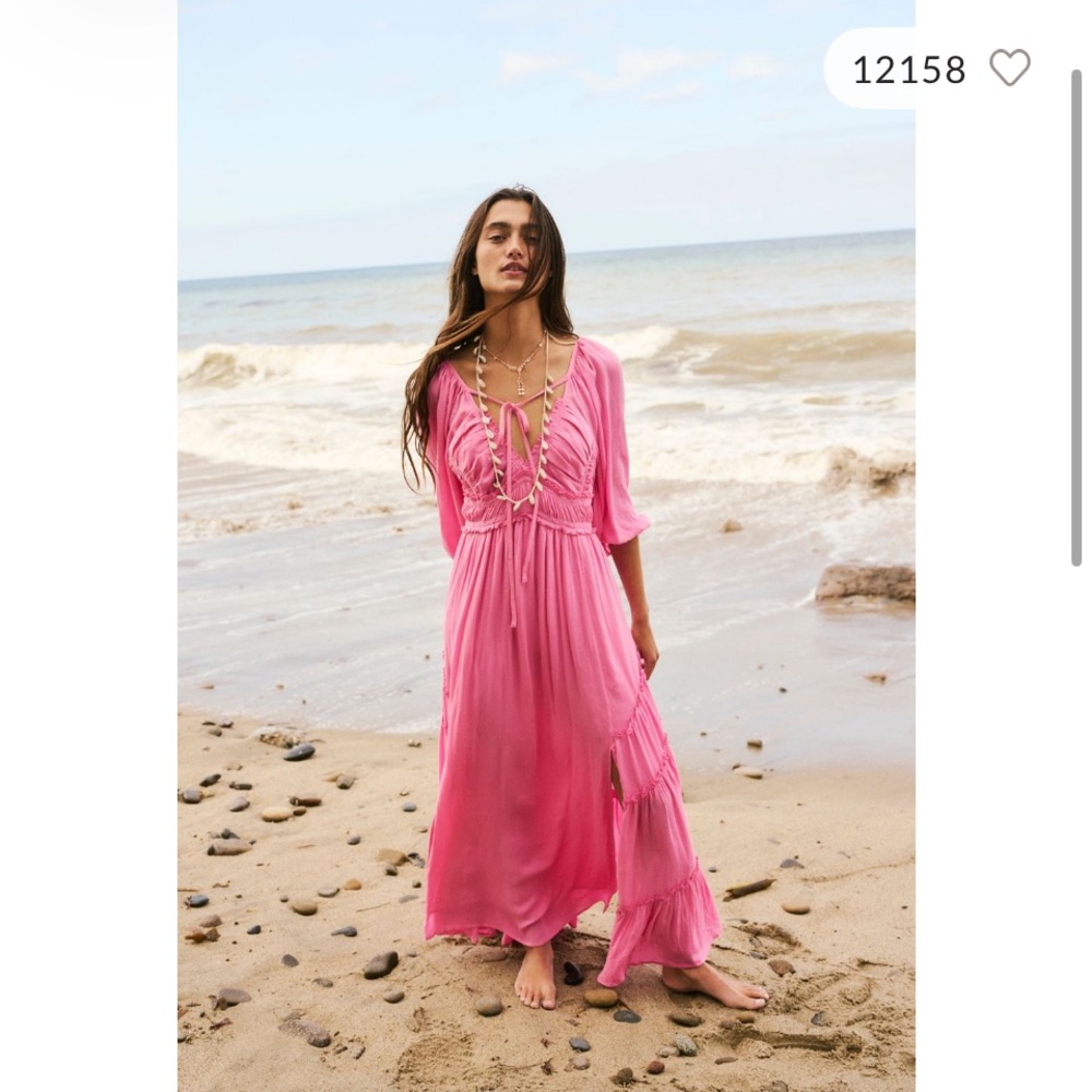 FREE PEOPLE
You're A Jewel Maxi pink rare spring boho casual resort revolve $148 - Picture 3 of 14
